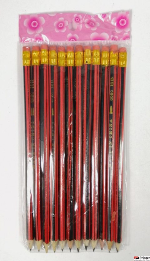 Ołówek z gumką HB (12szt) AMALP1601 S-918 Ołówek z gumką HB (12szt) AMALP1601 S-918