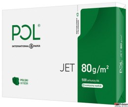 Papier xero A4 POLJET 80g klasa białości A 166 karton 5 ryz