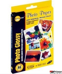 Papier fotograficzny błyszczący 4G230, 230 g/m, A6 20 arkuszy YELLOW ONE 150-1182