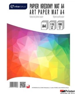 Papier kredowy A4 100ark mat 115g INTERDRUK