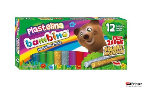 Plastelina BAMBINO 12 kolorów St.Majewski Plastelina BAMBINO 12 kolorów St.Majewski
