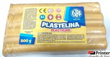 Plastelina metaliczna Astra 500g złota, 303117014