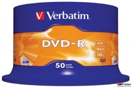 Płyta DVD-R VERBATIM CAKE (50) Matt Silver 4.7GB x 16 43548