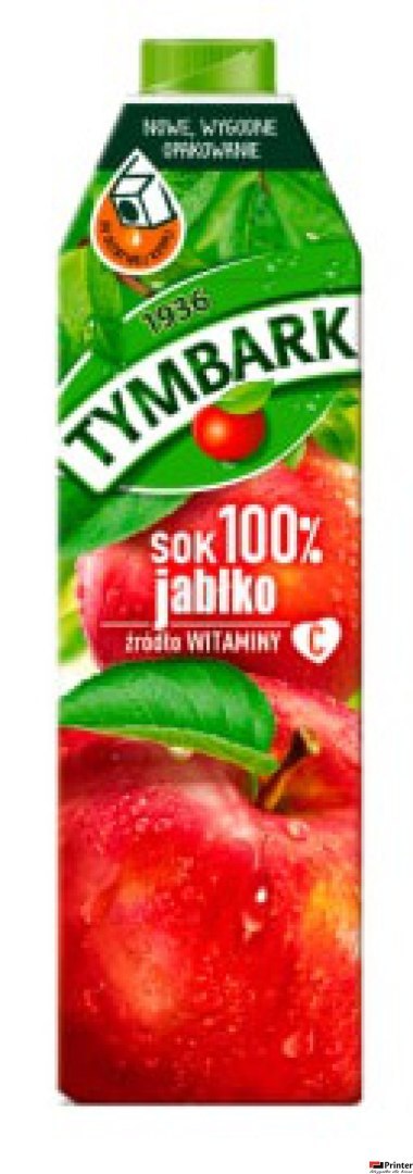 Sok TYMBARK jabłkowy 1L KARTON Sok TYMBARK jabłkowy 1L KARTON