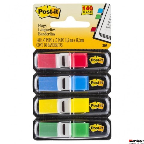 Zakładki indeksujące POST-IT 12x43mm 683-4 4x35szt 3M 70071353570 Zakładki indeksujące POST-IT 12x43mm 683-4 4x35szt 3M 70071353570