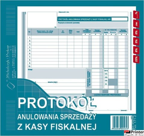 171-2 Prot.anul.sprz.z.kasy N! 2/3 MICHALCZYK I PROKOP 171-2 Prot.anul.sprz.z.kasy N! 2/3 MICHALCZYK I PROKOP