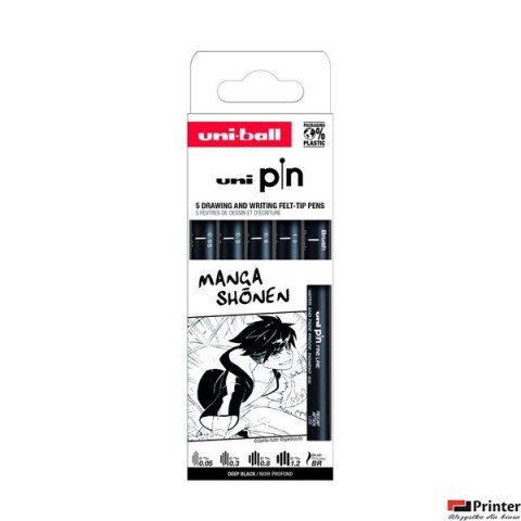 Cienkopis PIN 200, ZESTAW 5 SZT_MANGA_SHONEN Cienkopis PIN 200, ZESTAW 5 SZT_MANGA_SHONEN