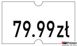 Etykiety cenowe w rolce do metkownicy jednorzędowej 21x12 mm, białe opakowanie 6 rolek M30014356