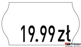 Etykiety cenowe w rolce do metkownicy jednorzędowej 22x12 mm, białe opakowanie 6 rolek M30014352