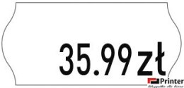 Etykiety cenowe w rolce do metkownicy  jednorzędowej, 26x12 mm, białe opakowanie 6 rolek M30014350