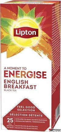 Herbata LIPTON Classic English Breakfast (25 kopert fol.) ENERGISE