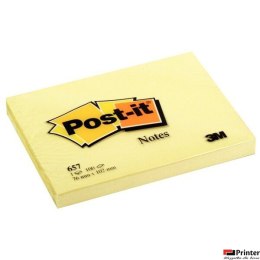 Karteczki samoprzylepne Post-it®, kanarkowożółte, 76 mm x 102 mm, 100 arkuszy/bloczek, 12 bloczków/opakowanie