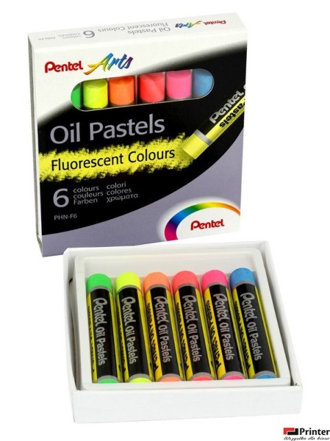 Kredki pastele olejne fluorescencyjne 6 kolorów PHN-F6 Kredki pastele olejne fluorescencyjne 6 kolorów PHN-F6