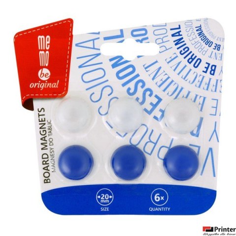 Magnesy MEMOBOARDS do tablic 6szt blister MB20B6 NR MM003-99 Magnesy MEMOBOARDS do tablic 6szt blister MB20B6 NR MM003-99