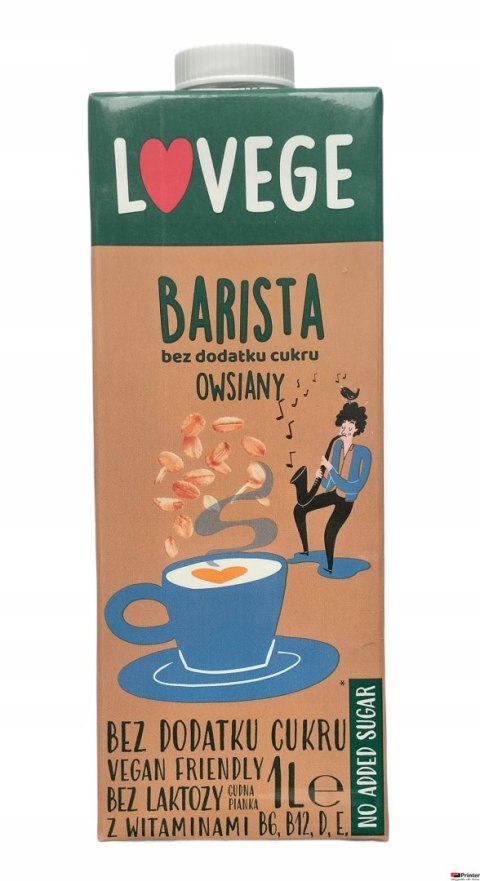 Napój roślinny SANTE OWSIANE 1L LOVEGE BARISTA