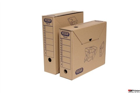 Pudło archiwizacyjne na segregator i dokumenty TRIC S 9,5cm, ELBA 100552625 Pudło archiwizacyjne na segregator i dokumenty TRIC S 9,5cm, ELBA 100552625
