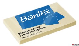 Bloczek samoprzylepne 100x75mm, 100 kartek, żółty BANTEX 400086387