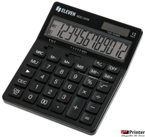 Eleven kalkulator biurowy SDC333XBK Eleven kalkulator biurowy SDC333XBK