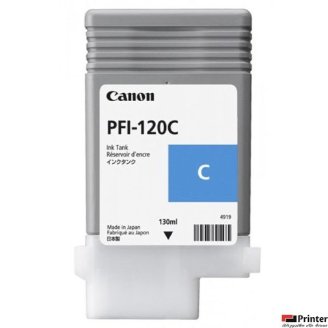 Tusz Canon PFI-120 C (CF2886C001AA) niebieski 130ml do iPF TM-200/205 Tusz Canon PFI-120 C (CF2886C001AA) niebieski 130ml do iPF TM-200/205