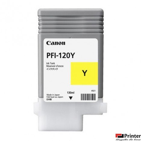 Tusz Canon PFI-120 Y (CF2888C001AA) żółty 130ml do iPF TM-200/205 Tusz Canon PFI-120 Y (CF2888C001AA) żółty 130ml do iPF TM-200/205