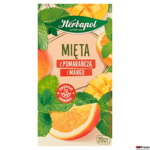 Herbata HERBAPOL ZIELNIK POLSKI Mięta z Pomarańczą i Mango (20 torebek)