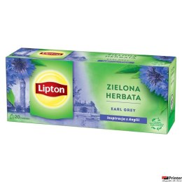 Herbata LIPTON GREEN TEA EARL GREY 20 torebek zielona