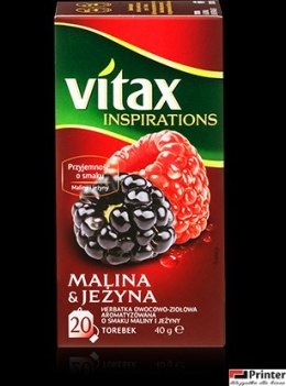 Herbata VITAX INSPIRATIONS MALINA&JEŻYNA 20t*2g zawieszka