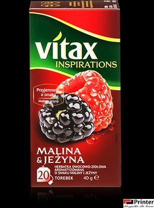 Herbata VITAX INSPIRATIONS MALINA&JEŻYNA 20t*2g zawieszka Herbata VITAX INSPIRATIONS MALINA&JEŻYNA 20t*2g zawieszka