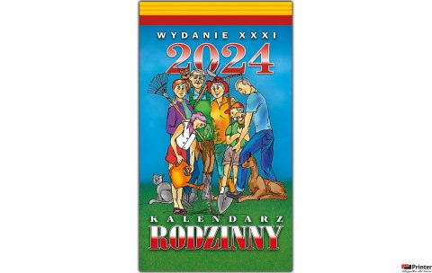 Kalendarz RODZINNY zdzierak 2024 (Z1) TELEGRAPH Kalendarz RODZINNY zdzierak 2024 (Z1) TELEGRAPH