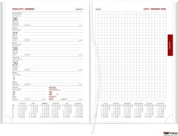 Kalendarz Vivella A5 Tygodniowy z notesem 216 A5TNB czerwony 2025 WOKÓŁ NAS