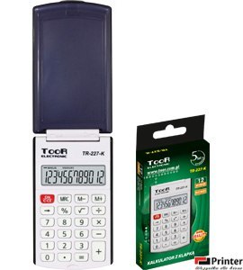 Kalkulator TOOR TR-227, 12 pozycyjny, kieszonkowy z klapką 120-1857 Kalkulator TOOR TR-227, 12 pozycyjny, kieszonkowy z klapką 120-1857