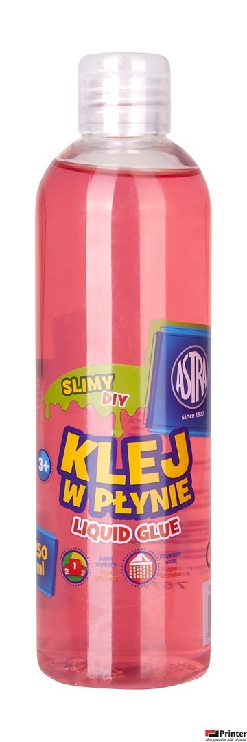 Klej w płynie transparentny różowy 250 ml ASTRA, 401119008