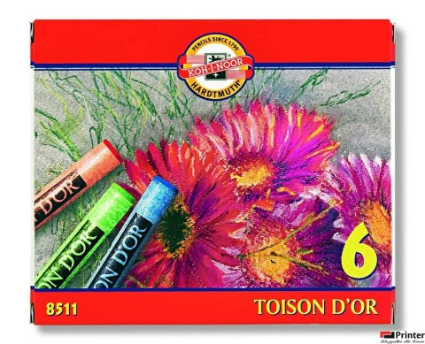 Kredki pastele suche 6kol. 8511 KOH I NOOR Kredki pastele suche 6kol. 8511 KOH I NOOR