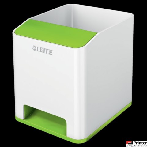 Kubek na długopisy Leitz WOW ze wzmacniaczem dźwięku, zielony 53631054 Kubek na długopisy Leitz WOW ze wzmacniaczem dźwięku, zielony 53631054