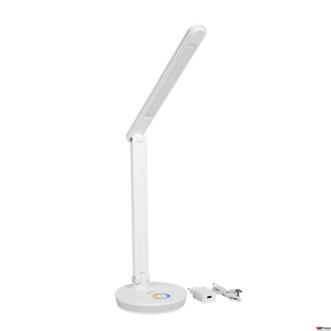 Lampka biurkowa biała LED 12W PDL400RGBW USB RGB CHARGING PORT WHITE Platinet