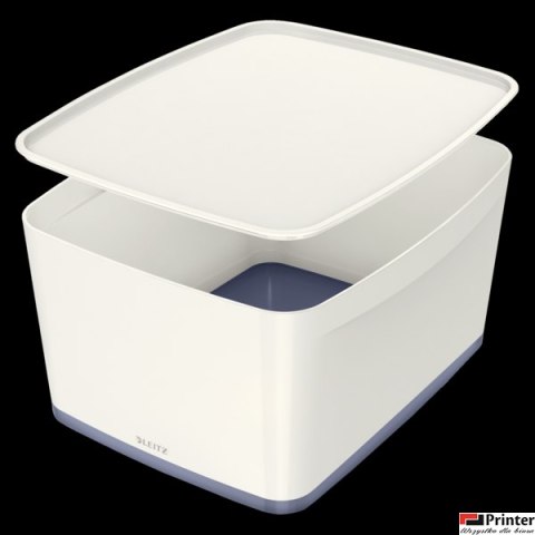 Pojemnik MyBOX duży z pokrywką biało-szary LEITZ 52161001 Pojemnik MyBOX duży z pokrywką biało-szary LEITZ 52161001