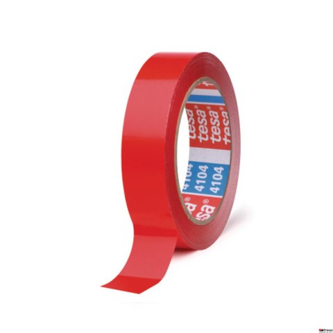 Taśma TESA FILM PVC 4104 kauczukowa 66m x15mm czerwona Taśma TESA FILM PVC 4104 kauczukowa 66m x15mm czerwona