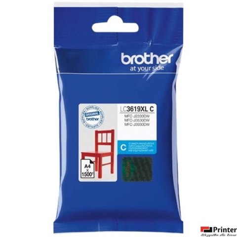 Tusz BROTHER (LC3619XLC) niebieski 1500str Tusz BROTHER (LC3619XLC) niebieski 1500str