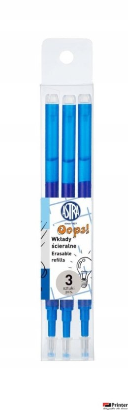 Wkłady ścieralne OOPS! - niebieski 3 sztuki ASTRA, 209022002
