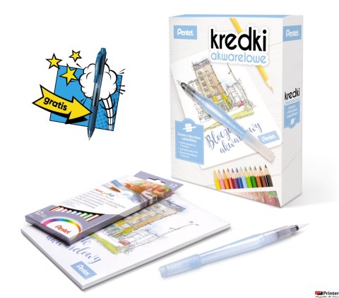 Zestaw akwarelowy ZESTAW CB9-12-FRH-B PENTEL Zestaw akwarelowy ZESTAW CB9-12-FRH-B PENTEL