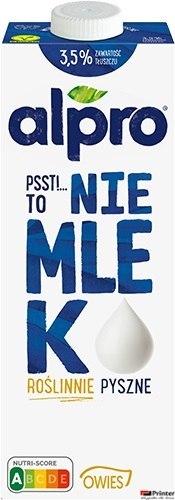 Napój roślinny ALPRO NIE MLEK 3,5% 1L niesłodzone, bez laktozy, roślinne Napój roślinny ALPRO NIE MLEK 3,5% 1L niesłodzone, bez laktozy, roślinne