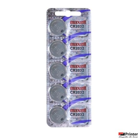 Bateria MAXELL CR2032 3V B5 (5szt.) litowa Bateria MAXELL CR2032 3V B5 (5szt.) litowa
