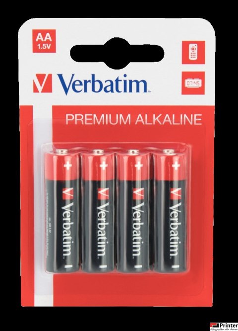 Baterie VERBATIM ALKALICZNE LR06 AA BLISTER 4szt. 49921 Baterie VERBATIM ALKALICZNE LR06 AA BLISTER 4szt. 49921