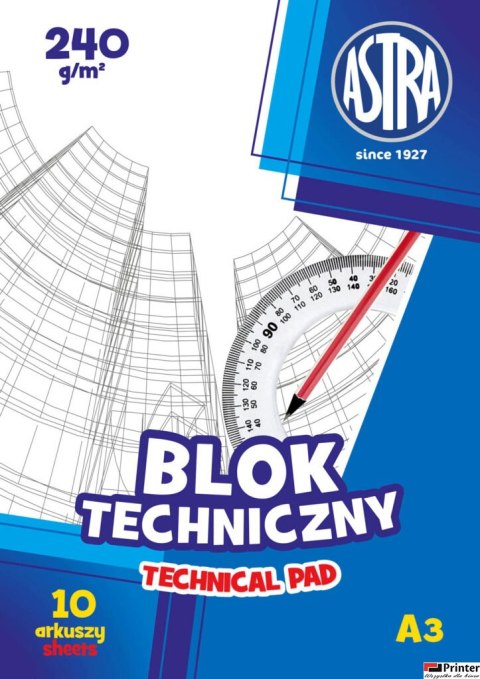 Blok techniczny ASTRAPAP A3 240g, 106119007