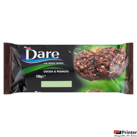 Ciastka pełnoziarniste z kakao i orzeszkami Dare 198 g Ciastka pełnoziarniste z kakao i orzeszkami Dare 198 g