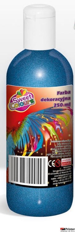 Farby plakatowe metaliczna 250ml.niebieska OTOCKI (X)