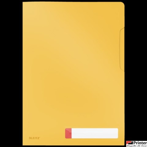 Folder A4 z kieszonką na etykietę Leitz Cosy, żółta 47080019