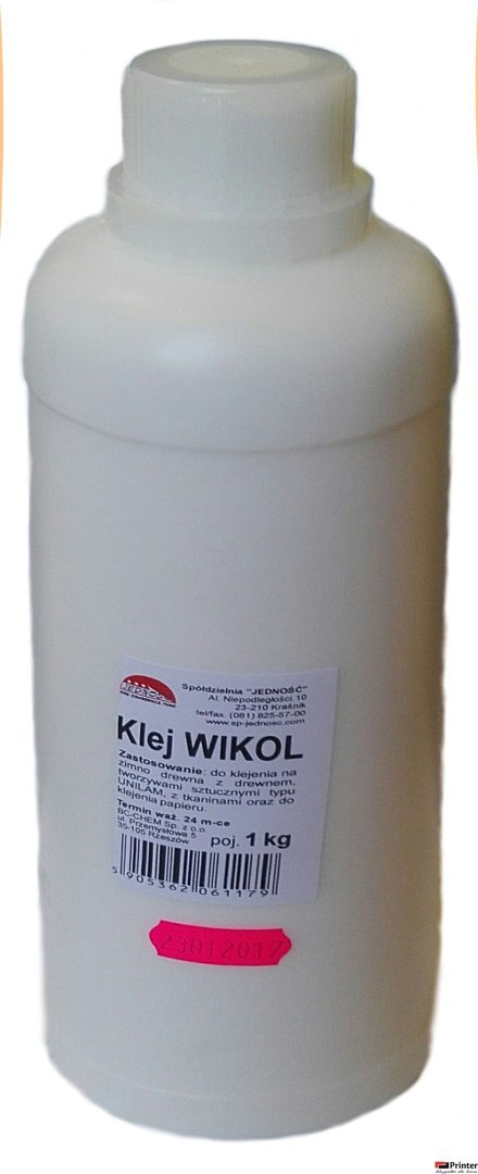 Klej WIKOL 1L butelka JEDNOŚĆ Klej WIKOL 1L butelka JEDNOŚĆ