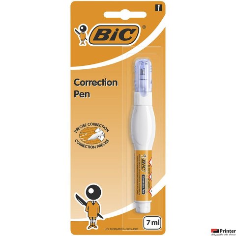 Korektor w piórze BIC Correction Pen 7ml Korektor, 996724 Korektor w piórze BIC Correction Pen 7ml Korektor, 996724