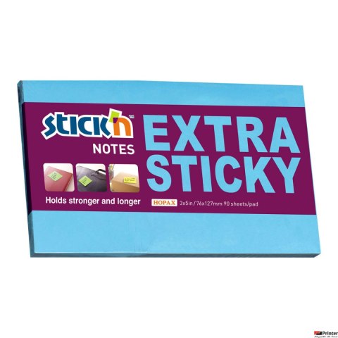 Notes sam.EXTRA STICKY 76X127 niebieski neon 90 kartek STICK_N 21677